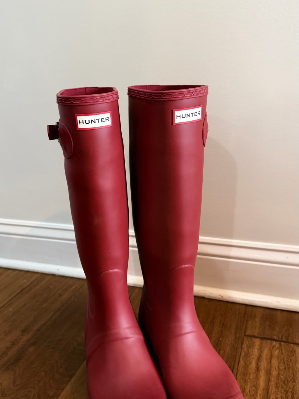 Hunter Women's Tall Rain Boots - Deep Red